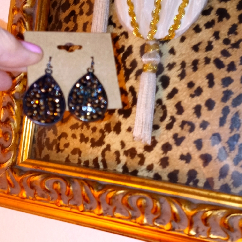 Brass Tear Drop Pierced Earrings